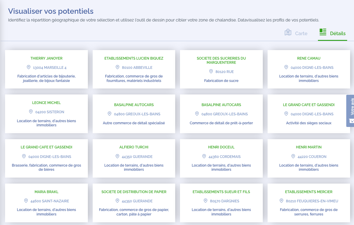 Vue détails mList